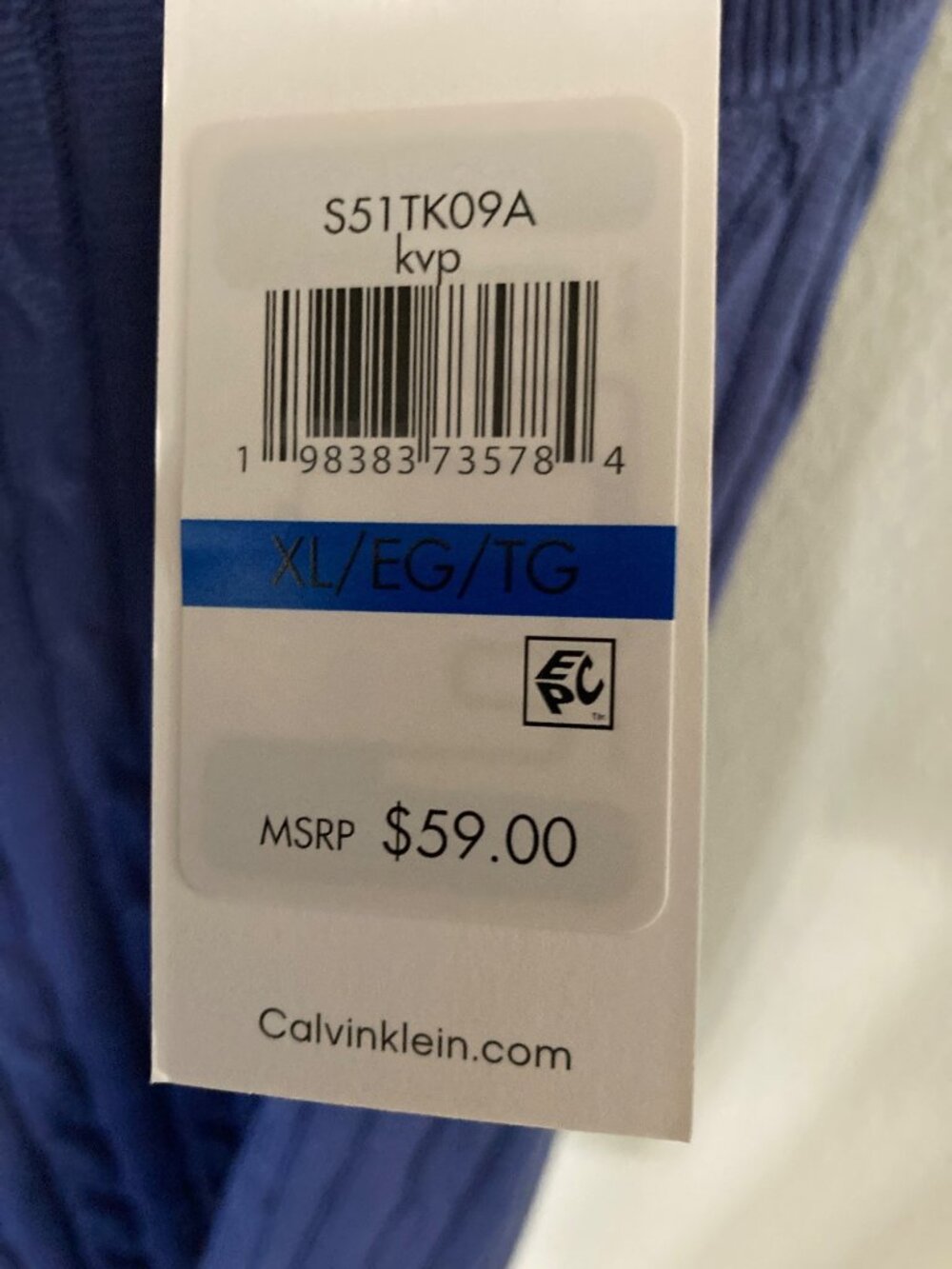 Calvin Klein Women's Ribbed Sleeveless Sweater Future Dusk XL NWT - Picture 3 of 5